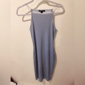 Light Blue Sleeveless Dress Soft Texture